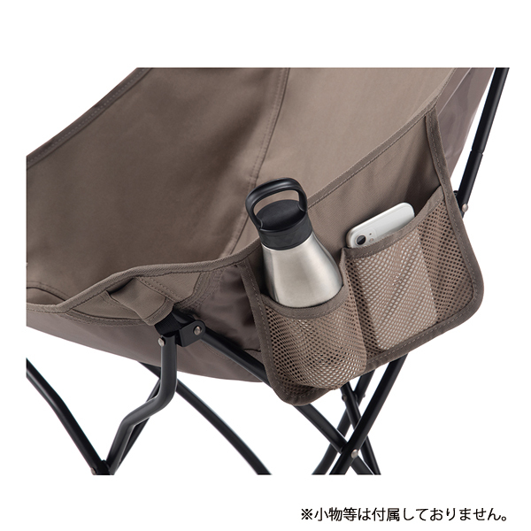 2個セットコールマンハイバックチェア　グレージュ 落ち着きのあるスタイリッシュな色味でどこにでも馴染む