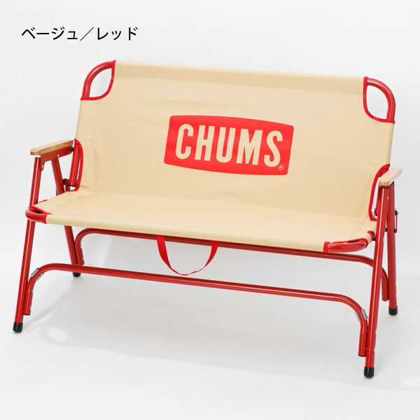 自然大好き！ニッチ・リッチ・キャッチ チャムス CHUMS 【セール】チャムス チャムスバックウィズベンチ CH62-1752 チェア ベンチタイプ  キャンプ用品 アウトドアチェア キャンプチェア 2人用 2人掛け ロゴ nocu