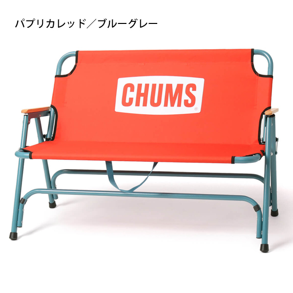 自然大好き！ニッチ・リッチ・キャッチ チャムス CHUMS 【セール】チャムス チャムスバックウィズベンチ CH62-1752 チェア ベンチタイプ  キャンプ用品 アウトドアチェア キャンプチェア 2人用 2人掛け ロゴ nocu