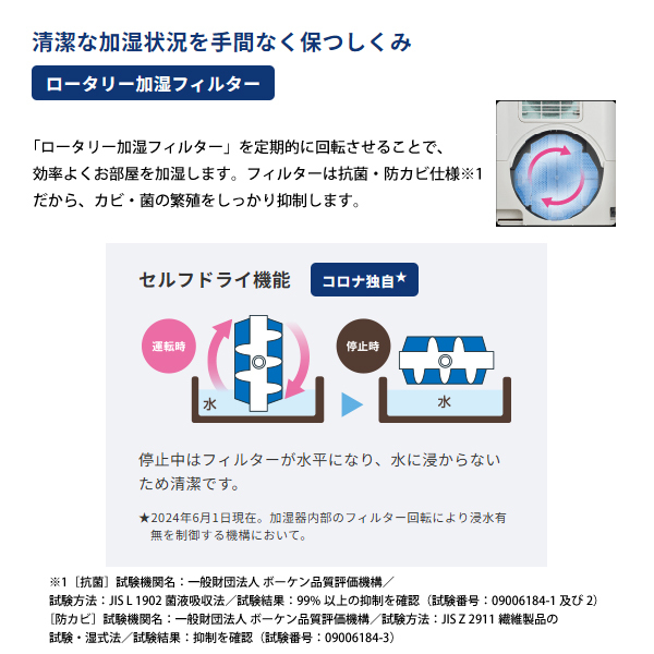 自然大好き！ニッチ・リッチ・キャッチ 空調 家電機器 コロナ 加湿器