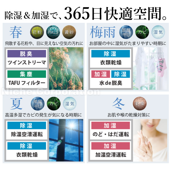自然大好き!ニッチ・リッチ・キャッチ 除加湿機能付き ダイキン 自然大好き!ニッチ・リッチ・キャッチ 除加湿機能付き ダイキン