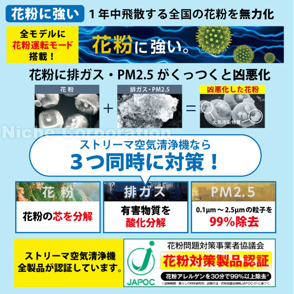 自然大好き！ニッチ・リッチ・キャッチ 空気清浄機 【5年間保証 