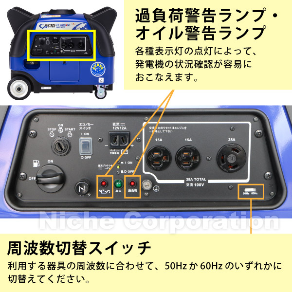 YAMAHA 発電機 EF2800iSE インバータユニット EarthPower 発電機 インバーター発電機 EF2800iSE【EF2800iSE
