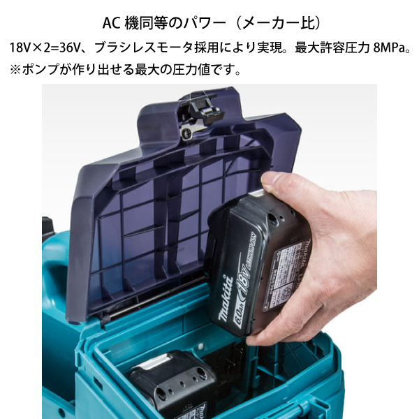 自然大好き！ニッチ・リッチ・キャッチ マキタ makita マキタ（makita） 充電式高圧洗浄機 MHW080DPG2 洗車 農機具 掃除  コンパクト