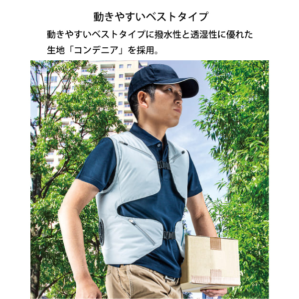 マキタMakita スマートファンベスト【未使用品】 マキタ マキタ 充電式スマートファンベスト FV214DZN 紺 FA(S〜L