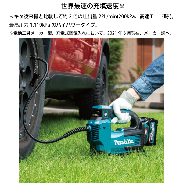 自然大好き！ニッチ・リッチ・キャッチ マキタ makita マキタ（makita） 18V 充電式空気入れ 本体 MP181DZ 本体のみ 電動ポンプ  バッテリー 自転車