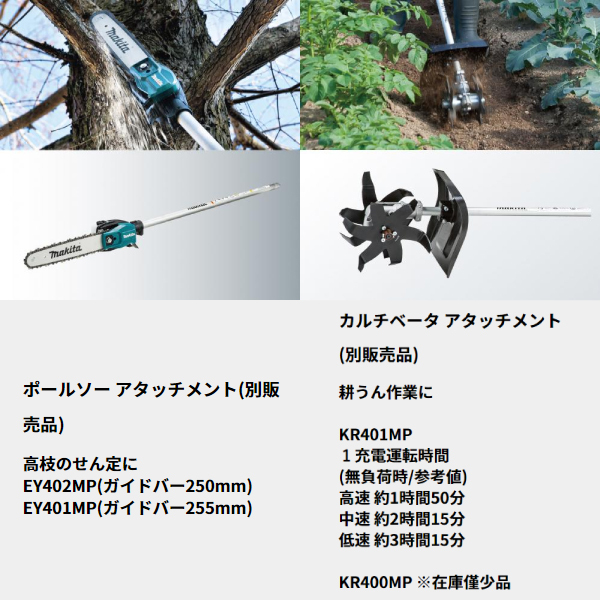 自然大好き！ニッチ・リッチ・キャッチ マキタ makita マキタ（makita） 36V 充電式スプリット草刈機 バッテリー ・充電器付き  MUX60DPG2M 草刈り機 草刈機 刈払機 刈払い機 芝刈機 充電式（バッテリー式）