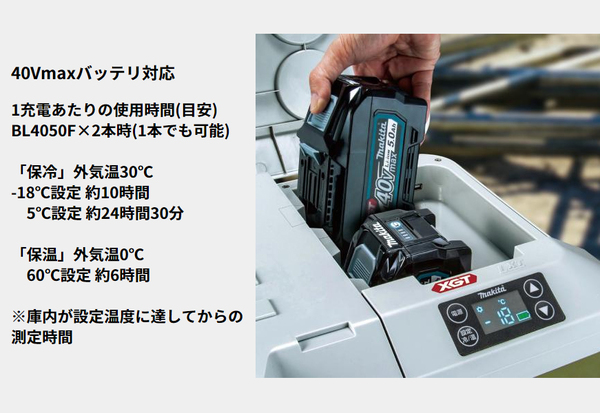 自然大好き！ニッチ・リッチ・キャッチ マキタ makita マキタ（makita） 40Vmax 充電式保冷温庫 50L 青 本体のみ CW002GZ  バッテリー・充電器別売り