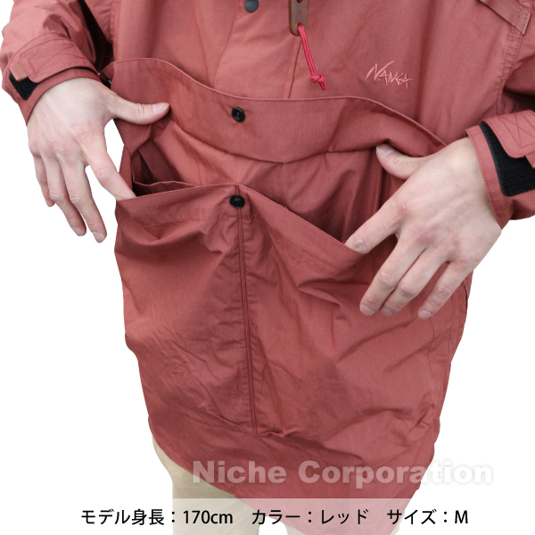ナンガ　焚き火アノラックパーカー レッド NANGA ナンガ タキビフィールドアノラックパーカー メンズ TKB
