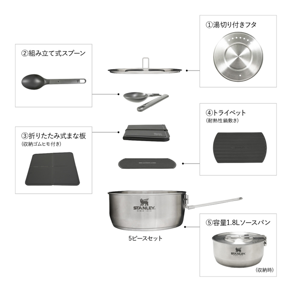 スタンレー STANREY クックセット Amazon | STANLEY(スタンレー) エッセンシャル クックセット