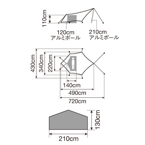 自然大好き！ニッチ・リッチ・キャッチ テント スノーピーク