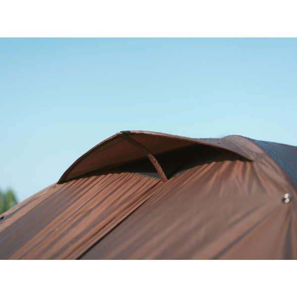 スノーピーク ブラウンとレッドのテント スノーピーク ブラウンと