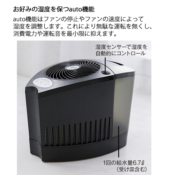 自然大好き！ニッチ・リッチ・キャッチ サーキュレーター ボルネード 気化式加湿器 EVAP3-JP アウトドア キャンプ ブラック 50Hz 60Hz