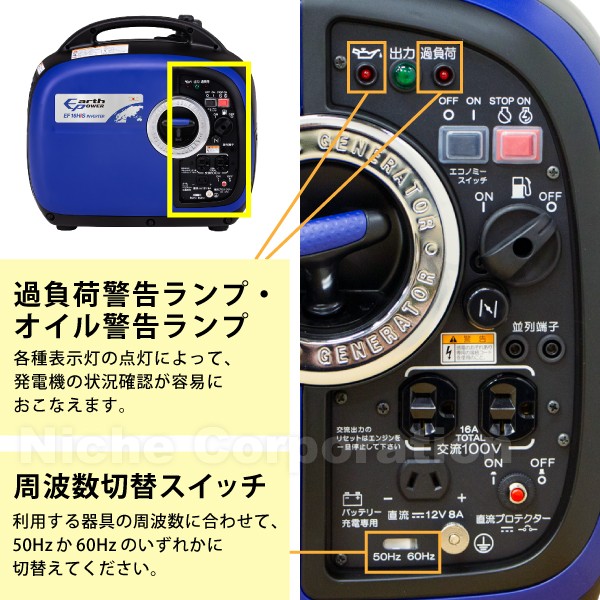 YAMAHA EF16HS インバーター発電機　実働極少 自然大好き！ニッチ・リッチ・キャッチ その他 メーカー アースパワー